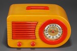 Stunning Fada 1000 Insert ’Bullet’ Catalin Radio Yellow + Red trim